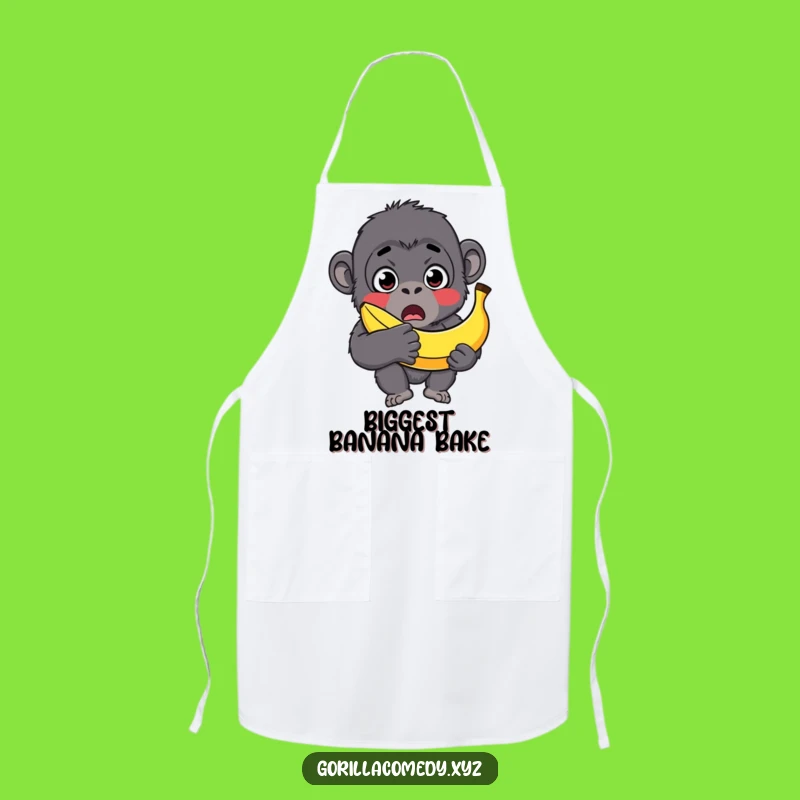 Funny Surprised Gorilla Banana Apron - Cook with Big Surprise!