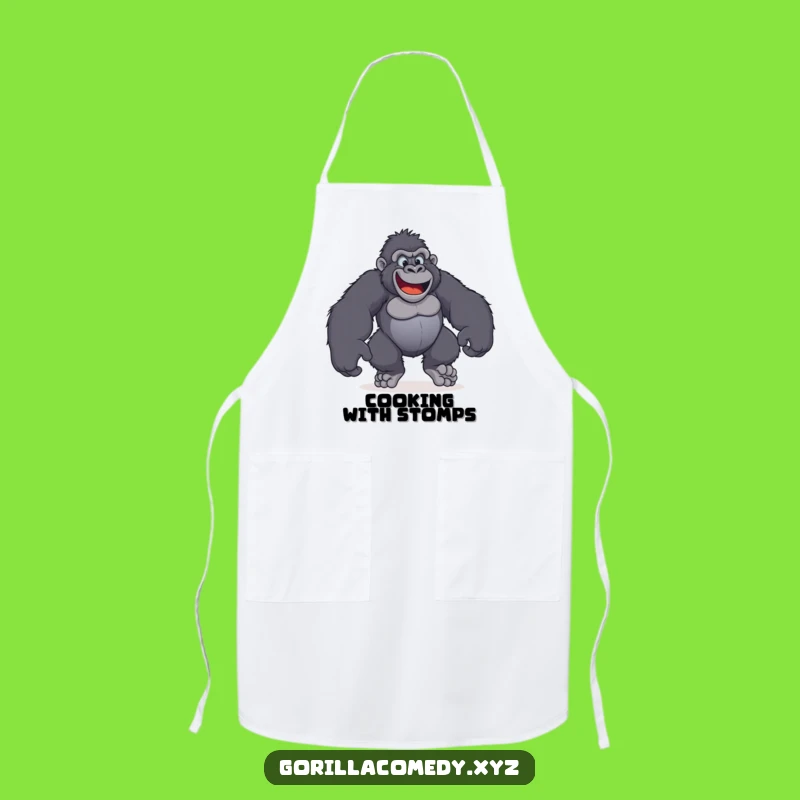 Funny Gorilla Happy Feet Apron: Cook Up a Storm with Hilarious Kitchen Style