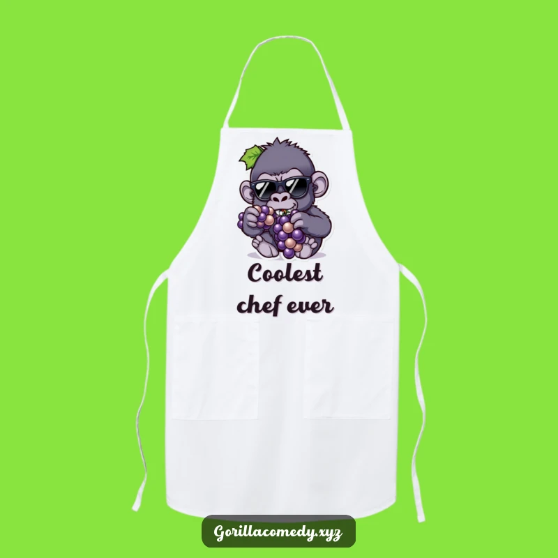 Funny Gorilla Chef Apron: Cool Sunglasses Style for Chill Cooks
