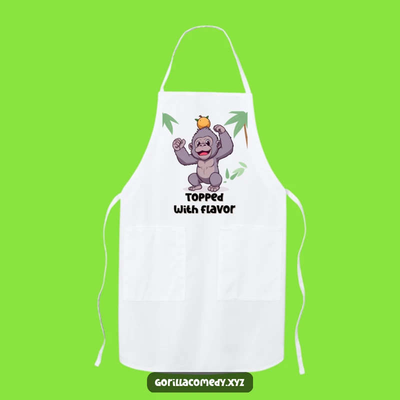 Funny Gorilla Apron: Coconut Balance, Silly Kitchen Gift