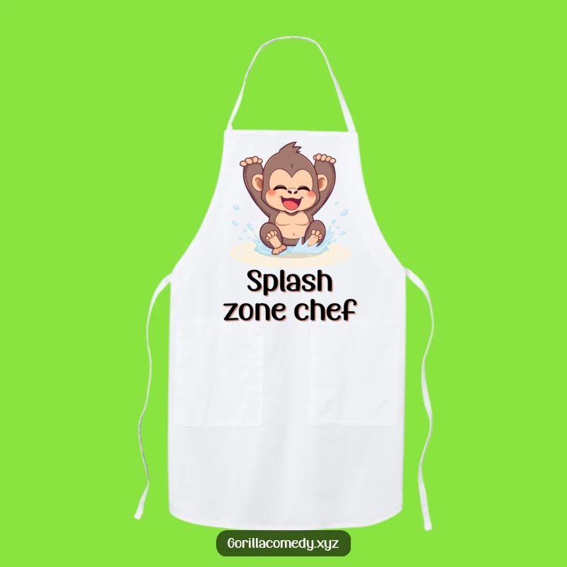 Funny Gorilla Puddle Apron: Cook with Fun, a Hilarious Gift!