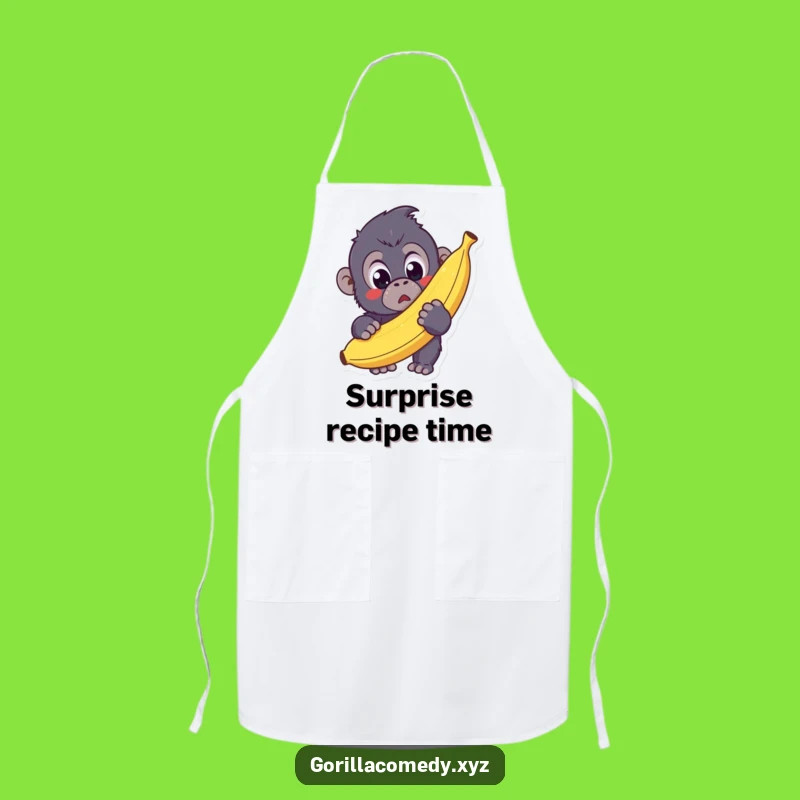 Funny Kawaii Gorilla Apron - Cook with Cute Surprise, Perfect Kitchen Gift!