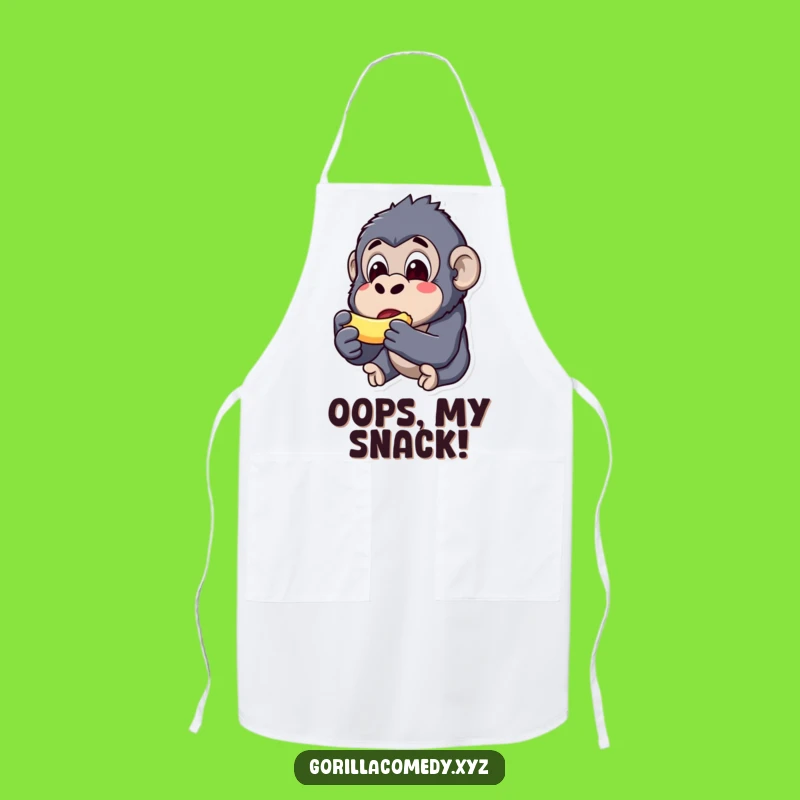 Funny Kawaii Gorilla Banana Apron - Hilarious Kitchen Surprise for Comical Cooks