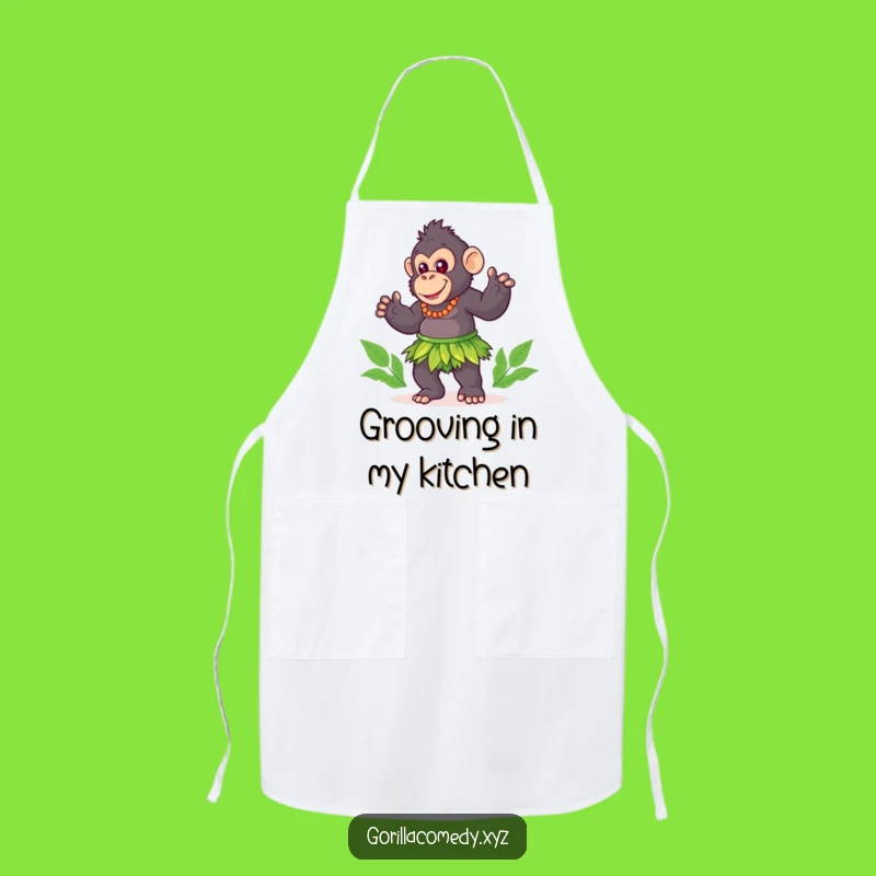 Funny Gorilla Hula Apron - Cook with Island Flair!