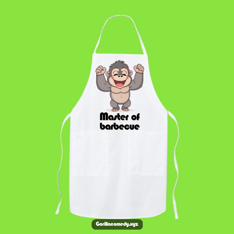 Funny Gorilla Chef Apron - Cook with Power and Joy, Perfect Kitchen Gift!