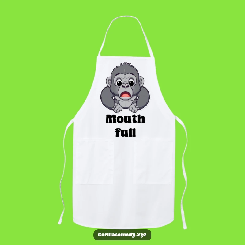 Funny Surprised Gorilla Kitchen Apron - Cook with a Smile and Chuckle