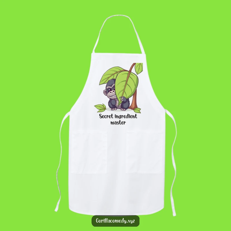 Funny Peeking Gorilla Apron: Cook with Mischievous Ape Fun