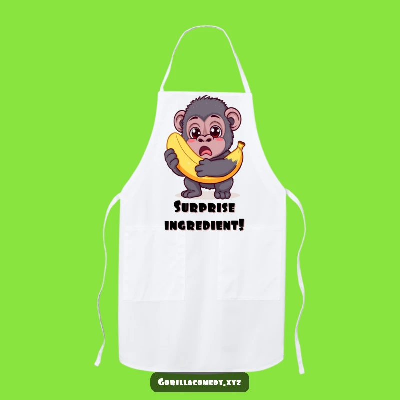 Funny Banana Gorilla Apron: Cook with Comedic Surprise, Perfect Gift