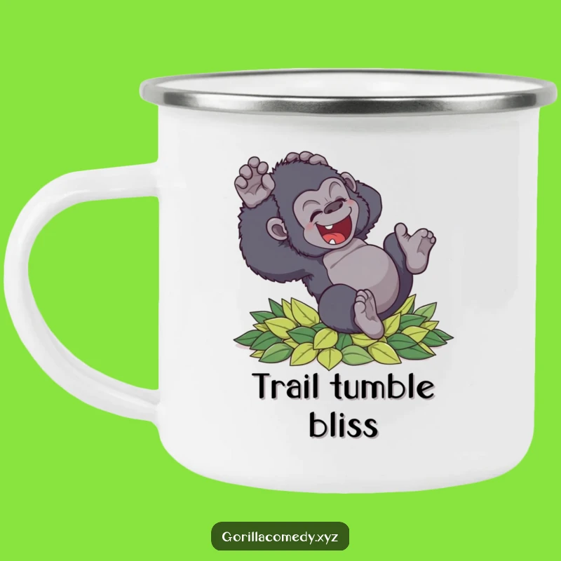 Funny Clumsy Gorilla Camping Mug: Delightful Tumble Adventure Gift
