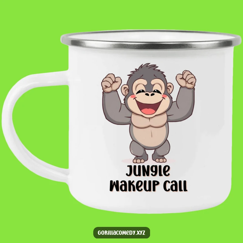 Funny Gorilla Camp Mug - Roar into Adventure with Joy, Gift!