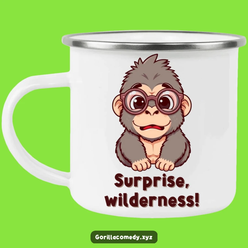 Funny Gorilla Glasses Camping Mug: Enjoy Adventures with Hilarious Surprise