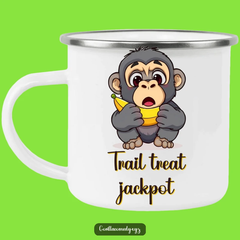 Funny Gorilla Banana Camping Mug: Surprise Treat, Hilarious Outdoor Gift