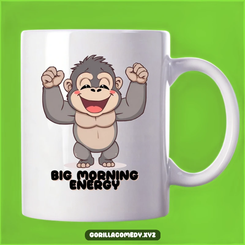 Funny Gorilla Chest Pound Mug - Joyful Power, Perfect Gift for Strong Personalities!