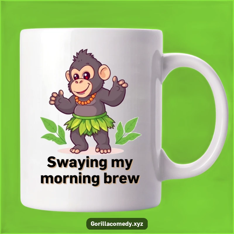 Funny Gorilla Hula Dancer Mug - Island Fun Gift!