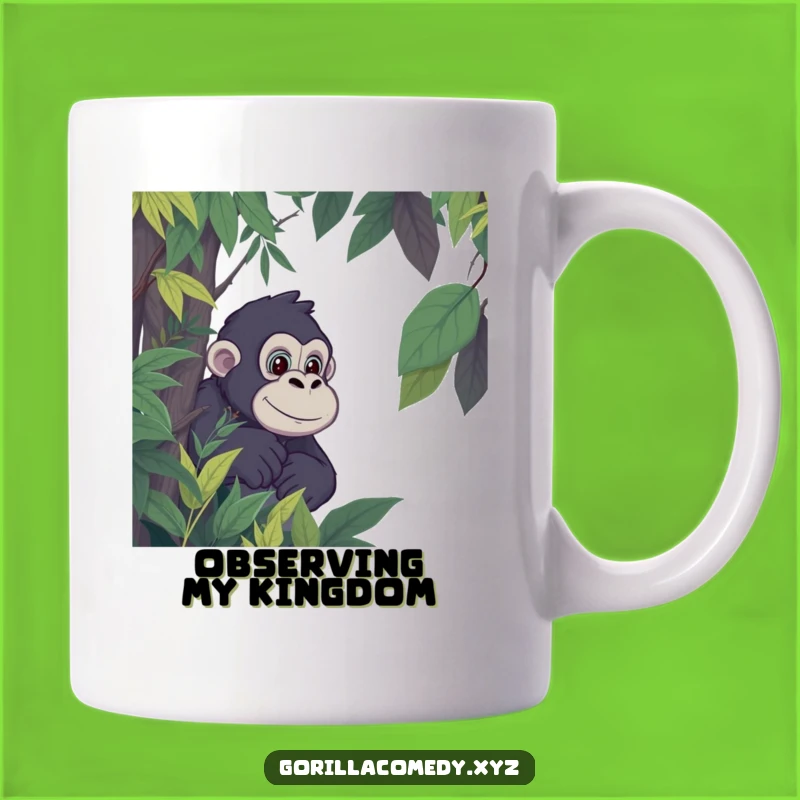 Funny Gorilla Jungle Mug: Peek-a-Boo Fun, a Hilarious Gift!