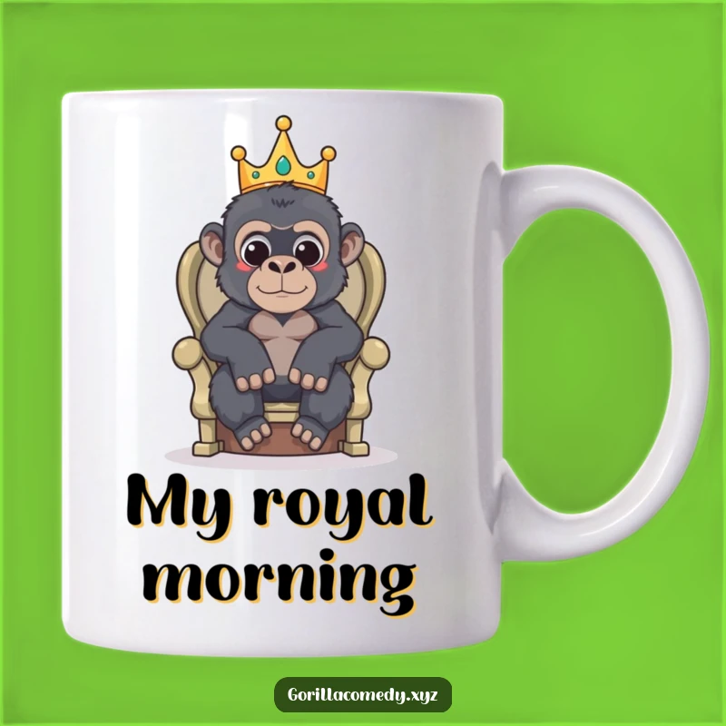 Funny Gorilla King Mug: A Hilarious Royal Gift for Your Mini Monarch