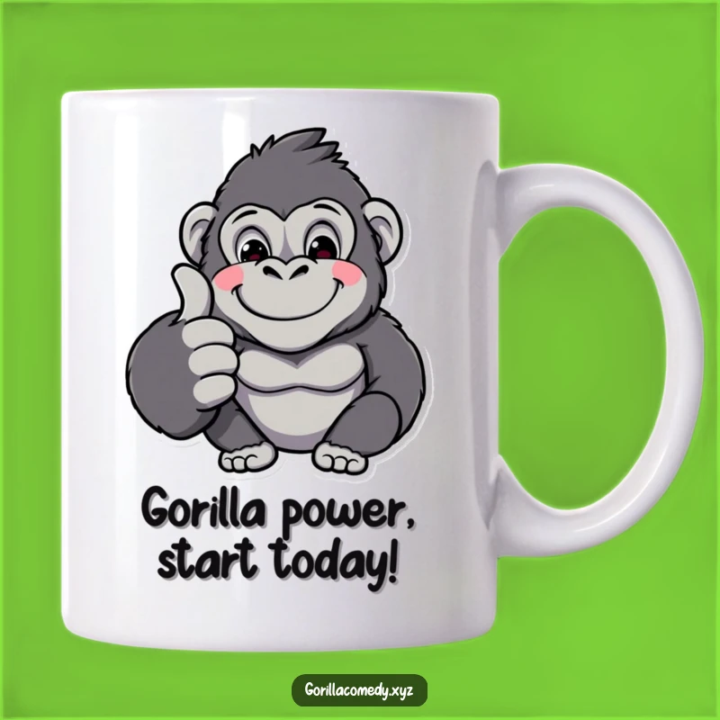Funny Kawaii Gorilla Thumbs Up Mug: The Ultimate Funny Gift for Gorilla Lovers!