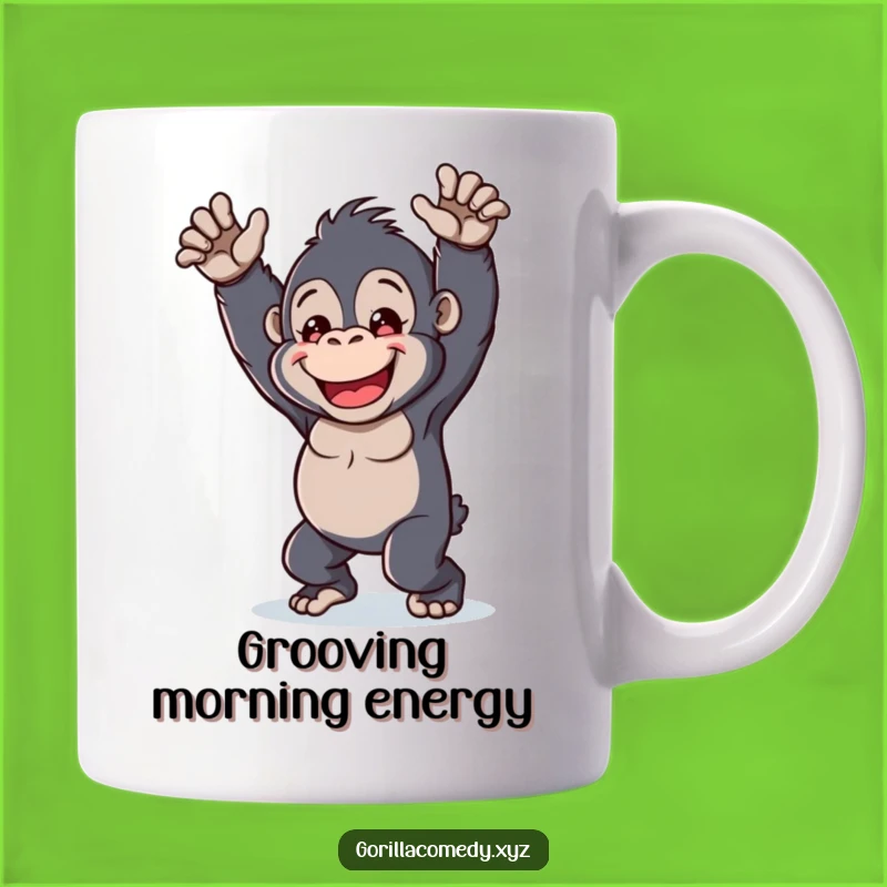 Funny Kawaii Gorilla Dance Mug - Cheerful & Playful Gift for Dance Lovers