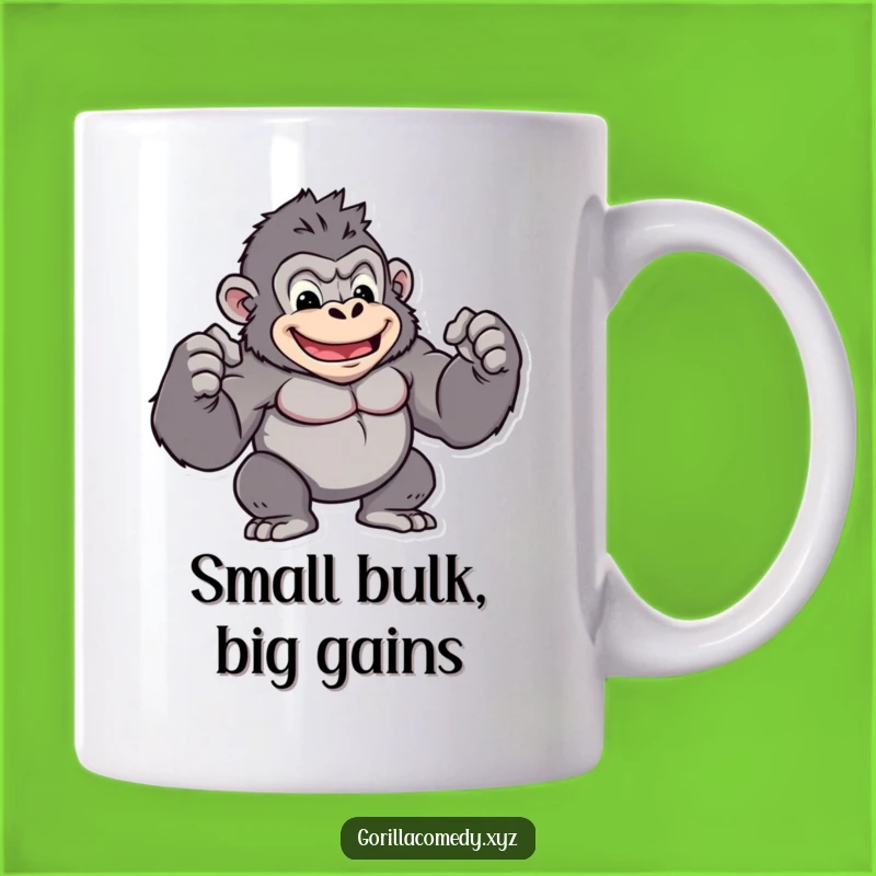 Funny Kawaii Gorilla Mug - Flex Your Strength: A Perfect Gym Funny Gift