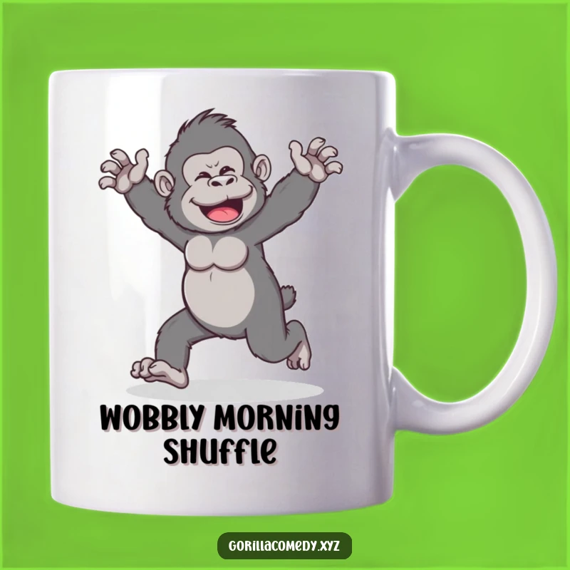Funny Gorilla Walk Mug: Start Your Day with Hilarious Wobbles