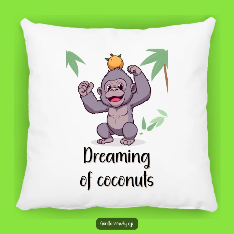 Funny Gorilla Pillow: Coconut Comfort, Silly Accent Gift
