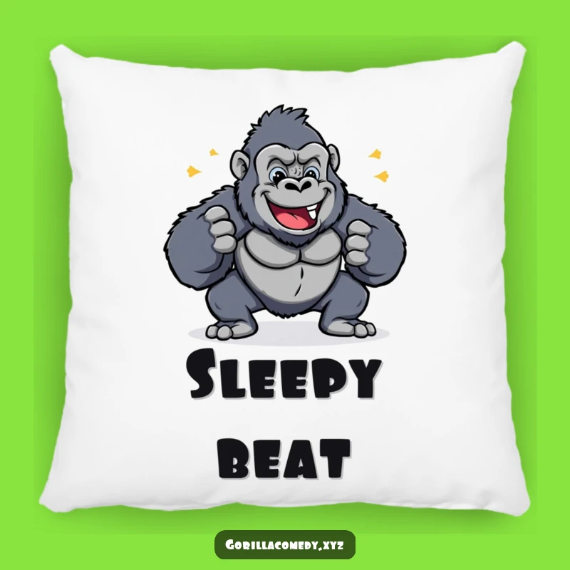 Funny Cheerful Gorilla Chest Pound Pillow - Add Energy to Your Space