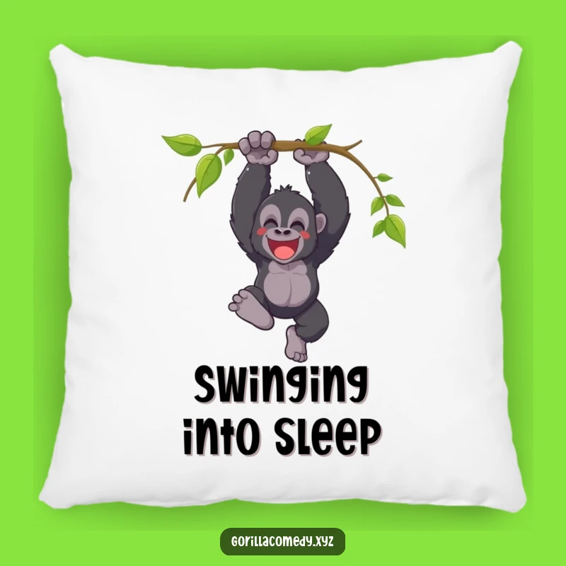 Funny Gorilla Pillow: Cozy Comfort with a Triumphant Jungle Celebration