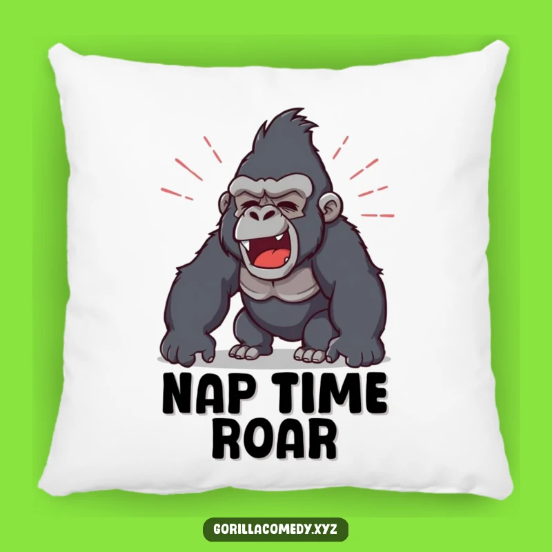 Funny Roaring Gorilla Pillow: Soft Sound Wave Cushion, Cozy Gift