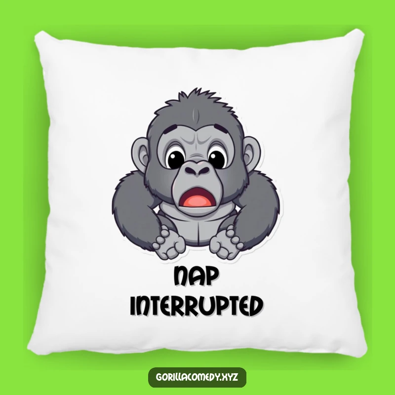 Funny Surprised Gorilla Pillow - Comfy Cushion for Comedy Fans