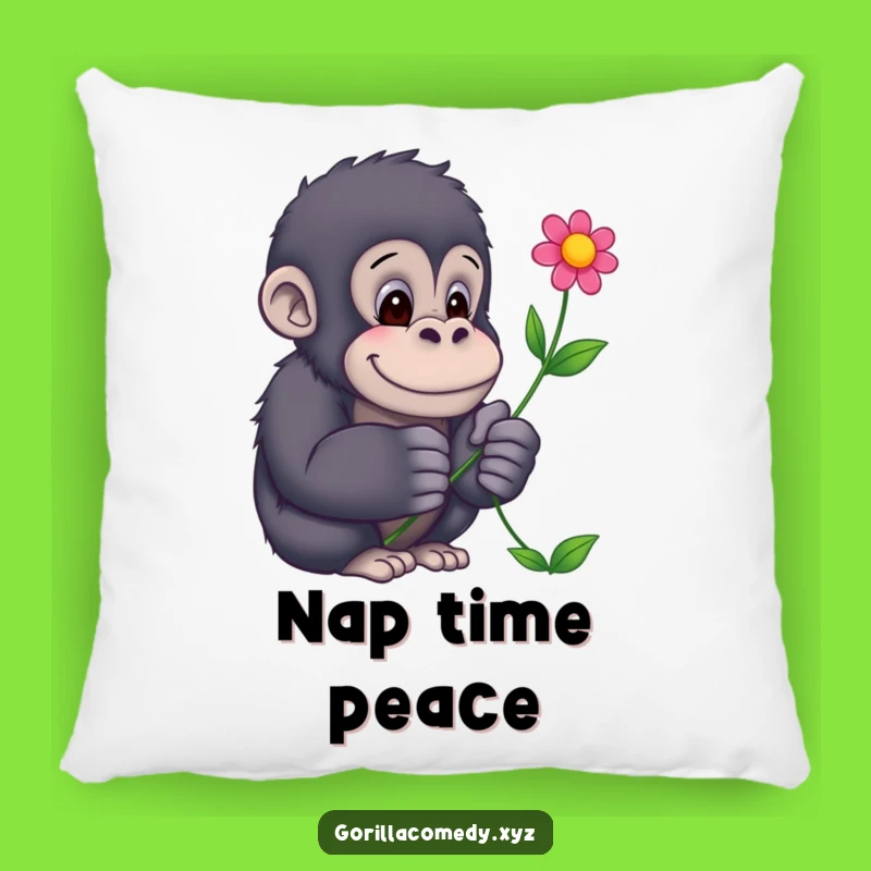 Funny Gorilla Flower Pillow - Cuddle Up with This Gentle Giant's Comfort