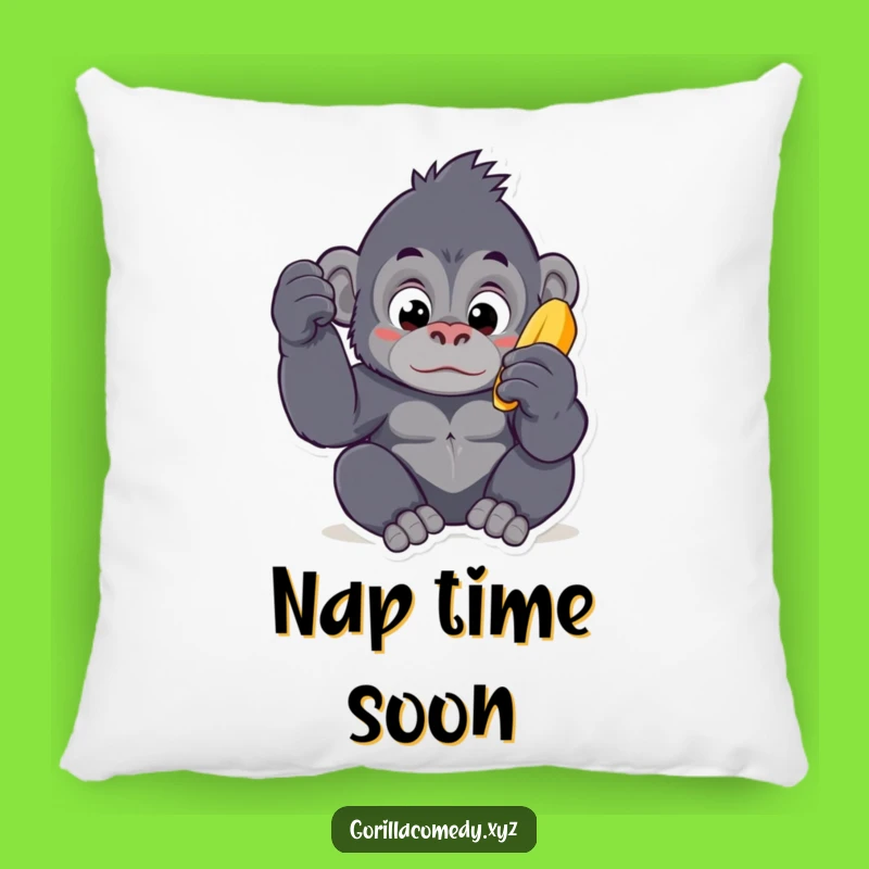 Funny Kawaii Gorilla Banana Pillow - Cute Curious Ape Cushion Gift