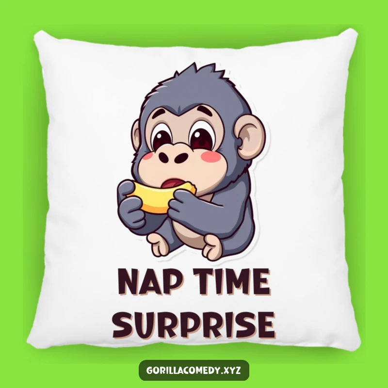 Funny Kawaii Gorilla Banana Pillow - Cozy Surprise Cushion for Comical Home Decor
