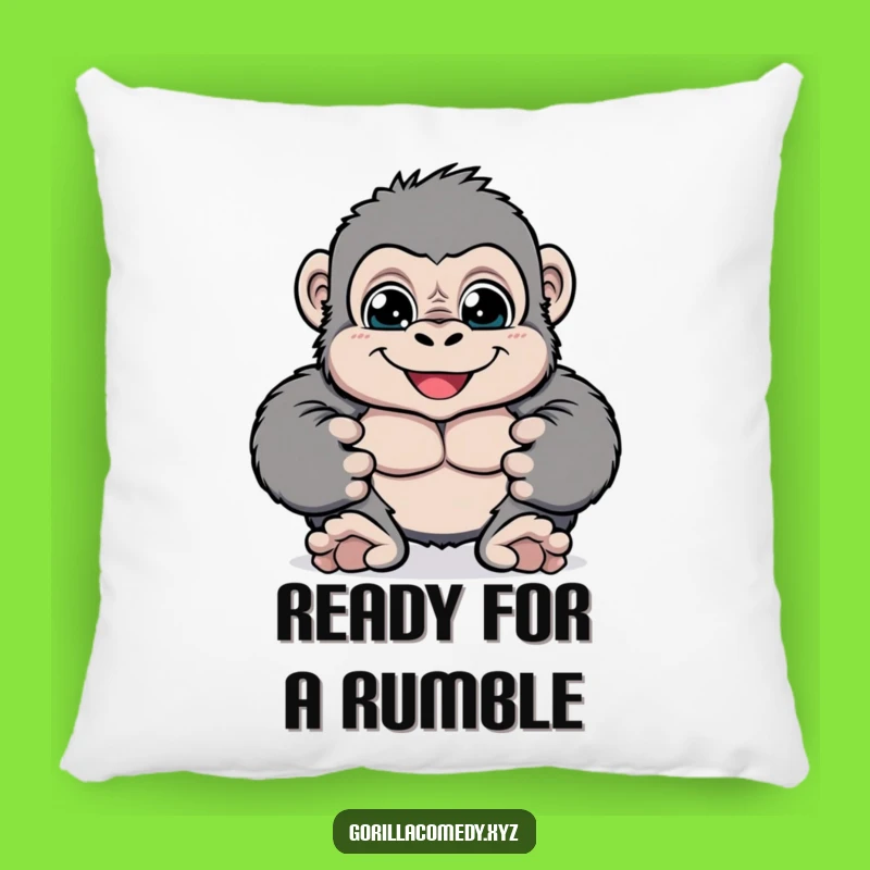 Funny Cheerful Gorilla Pillow: Cozy & Playful Primate Decor Gift