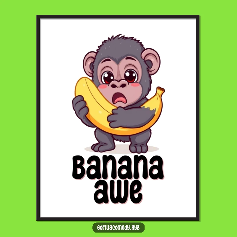Funny Banana Gorilla Digital Art: Instant Comedic Shock, Perfect Gift