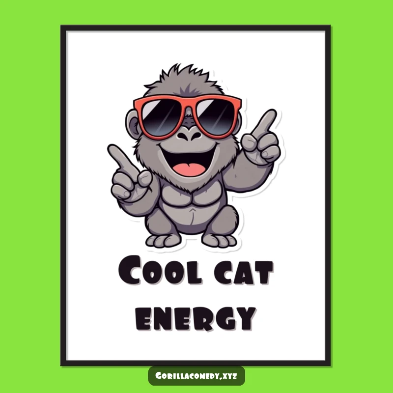 Funny Cool Gorilla Digital Art: Instant Attitude and Style, Perfect Gift