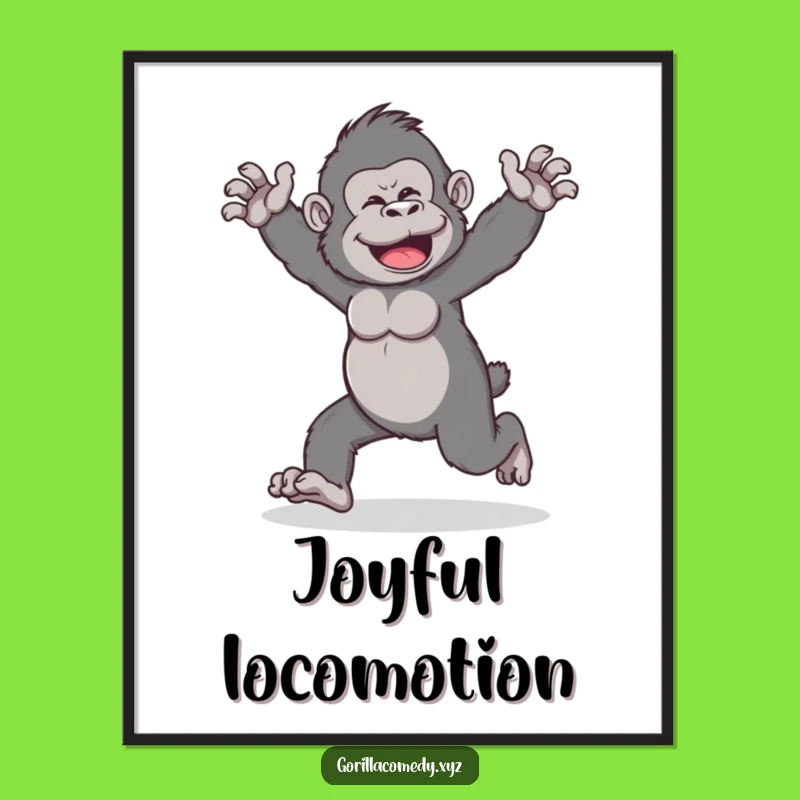 Funny Gorilla Walk Digital Art: Hilarious Wobbles for Playful Spaces