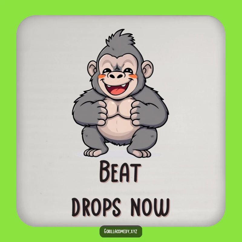 Funny Kawaii Gorilla Coasters: Protect Surfaces with Primate Beats