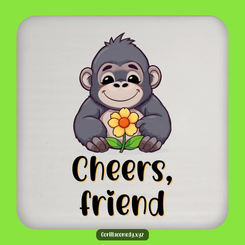 Funny Gorilla Flower Coaster: Protect Surfaces with This Hilarious Gift!