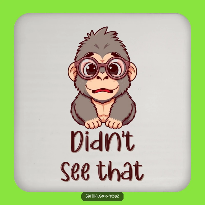 Funny Gorilla Glasses Coaster: Protect Surfaces with Hilarious Surprise