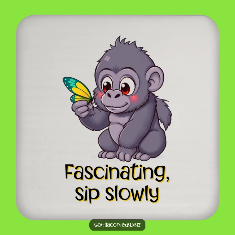 Funny Gorilla Butterfly Coaster: Protect Surfaces with This Hilarious Gift!