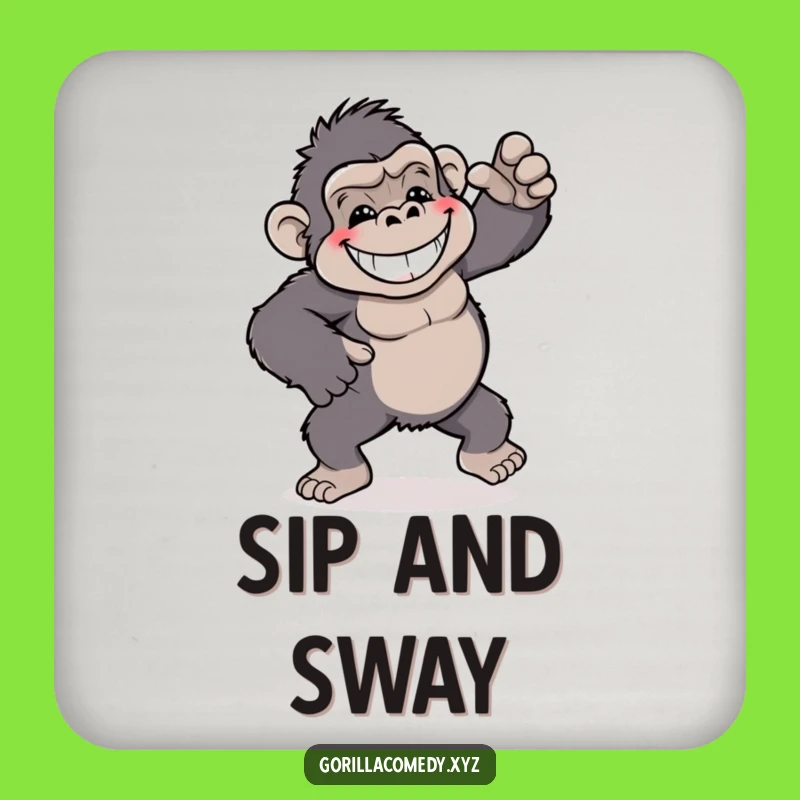 Funny Dancing Gorilla Coaster: Protect Surfaces with Playful Moves
