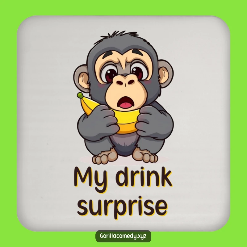 Funny Gorilla Banana Coaster: Surprise Protection, Hilarious Table Gift