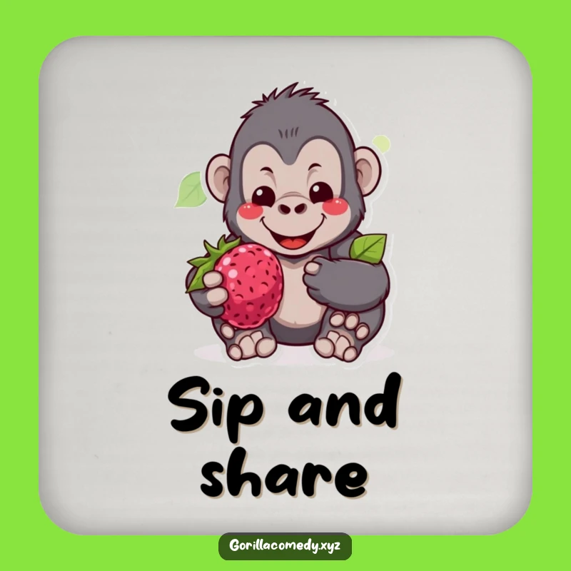 Funny Gorilla Berry Coaster: Protect Surfaces with Gentle Sweetness