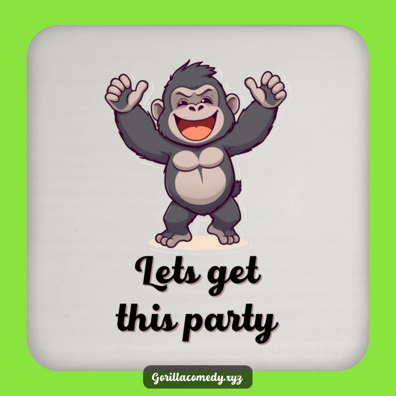 Funny Gorilla Coasters: Hilarious Primate Dance Set for Party Fun