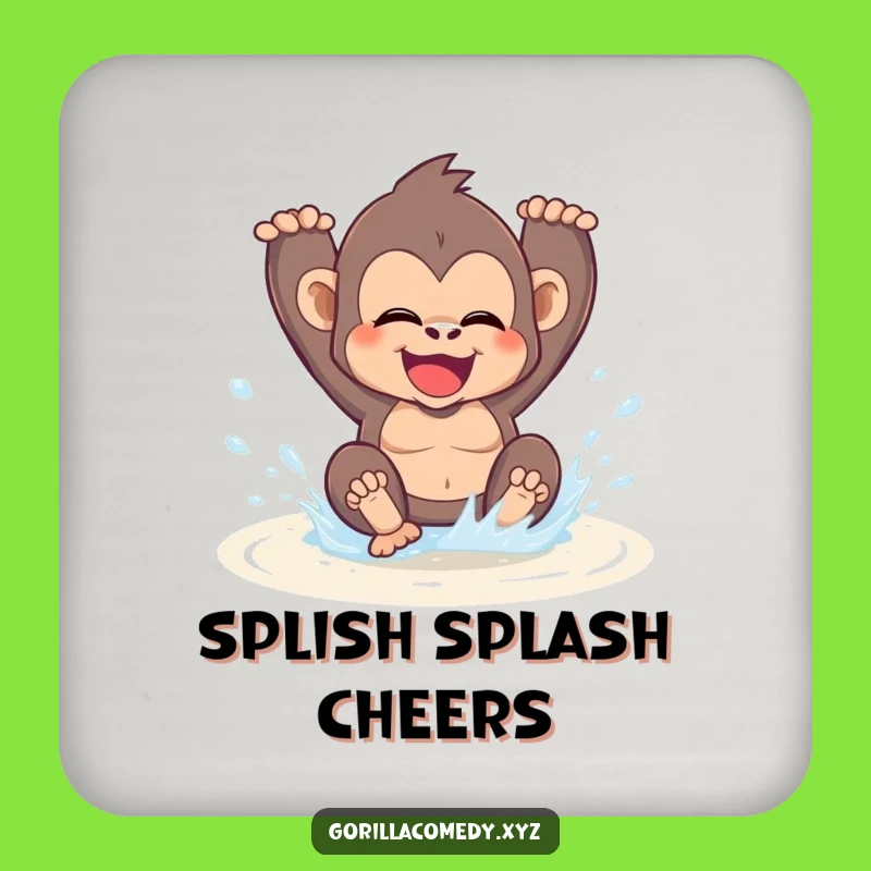 Funny Gorilla Puddle Coaster: Protect Surfaces with This Hilarious Gift!