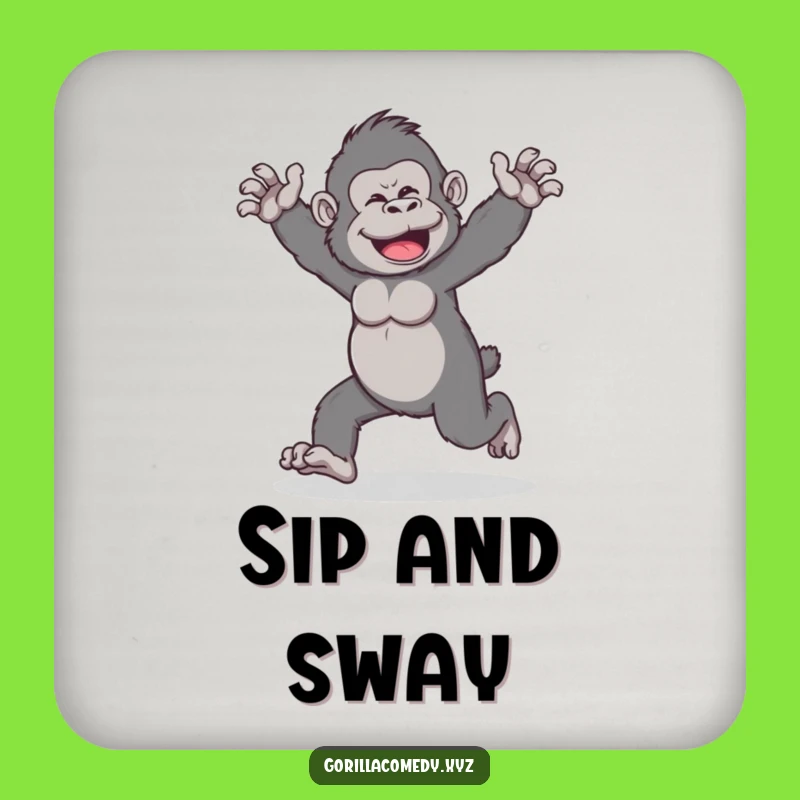 Funny Gorilla Walk Coaster: Protect Surfaces with Hilarious Wobbles