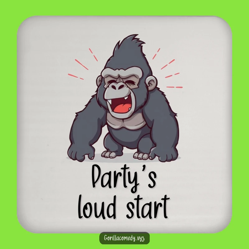 Funny Roaring Gorilla Coaster: Sound Wave Protection, Drink Gift