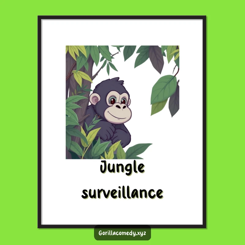 Funny Gorilla Jungle Poster: Bring Adventure Home, a Great Gift!