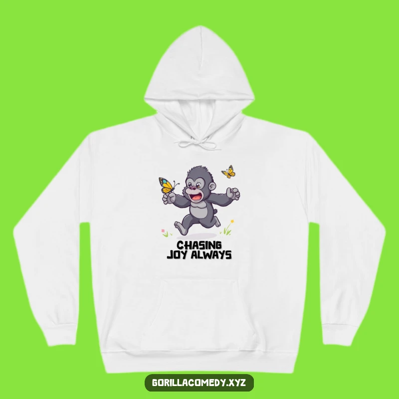 Funny Gorilla Butterfly Race Hoodie: Stay Cozy During Your Hilarious Adventures