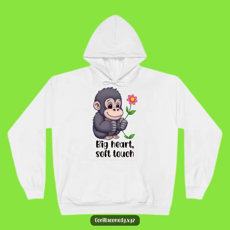 Funny Gorilla Flower Hoodie - Cozy Up with This Gentle Giant's Gift